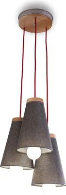 Produktbild von Deckenlampe SELECT Grau-Rot, höhenverstellbar, für E27 Leuchtmittel, 35x87x35 cm