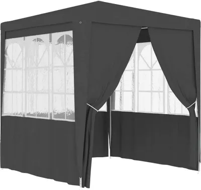 Immagine prodotto di The Living Store tenda professionale per feste con pareti laterali 2,5×2,5 m antracite 90 g/m²