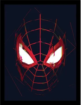 Produktbild von Spider-Man - Gerahmtes Poster, Close-up PM8883 (45 cm x 35 cm x 1,7 cm) (Schwarz/Rot/Weiß)