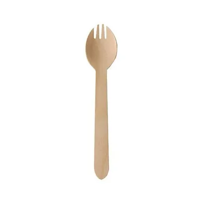 Produktbild von Papstar Göffel aus Holz "pure" 16 cm natur 10 x 100 Stück
