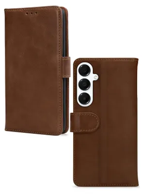 Produktbild von Mobilize Wallet Handyhülle für Samsung Galaxy A16 Hülle Echtes Leder Klapphülle Geldbörse - Braun