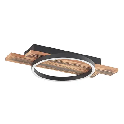 Produktbild von Lindby LED-Deckenleuchte Sentoa, Holz, 52,8 cm lang, 3.000 K