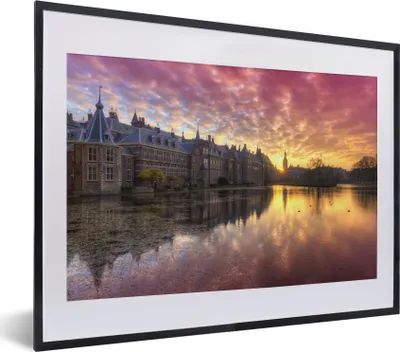 Produktbild von MuchoWow® MuchoWow® Gerahmtes Poster Den Haag - Torentje - Licht 40x30 cm - Poster mit zchwarzem Bilderrahmen - Bilderrahmen - Poster im Rahmen