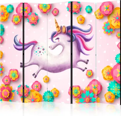 Obrázek produktu pro Paraván pro děti 225x172 cm 5dílný bílý