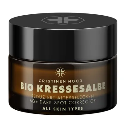 Produktbild von Cristinen Moor Bio Kressesalbe gegen Altersflecken | 50ml | Naturkosmetik aufhellende Creme gegen Pigmentflecken | vegan | tierversuchfrei,  Germany