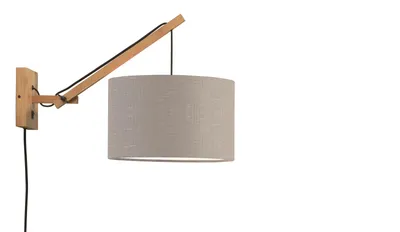 Produktbild von GOOD&MOJO Wandlampe Andes Naturel S 32x20 Hellgrau