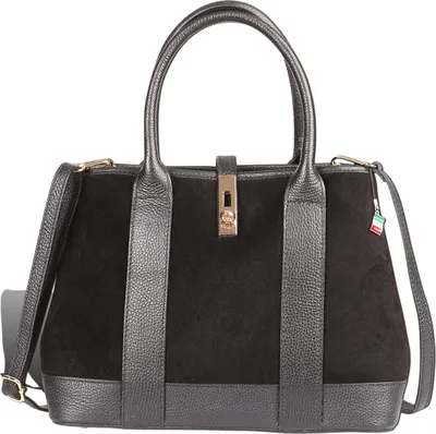 Produktbild von Florence Damen Schultertasche Tasche schwarz Leder Größe 36x145x23 D2OTF186S1