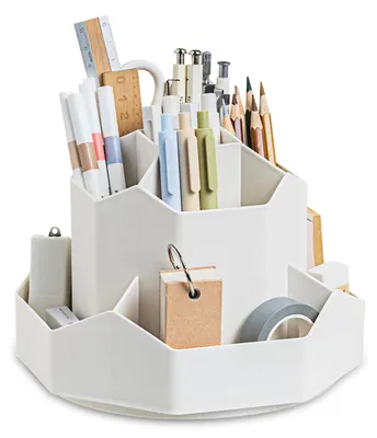 Büro-Organizer mit 9 Fächern, 360° drehbar, Stiftehalter