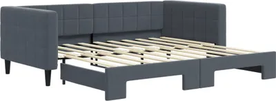 Immagine prodotto di vidaXL Letto da giorno allungabile grigio scuro 90x190 cm in velluto