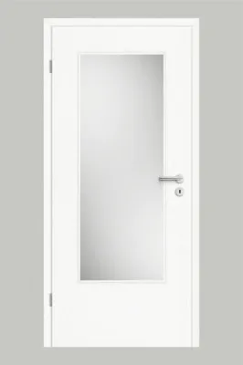 Produktbild von Pertura Zimmertür Yori CPL Masera Weiß aufrecht 86,0x198,5 cm Links mit Lichtausschnitt G3 (ohne Glas)