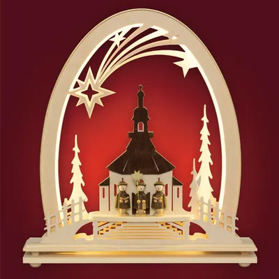 Produktbild von Seiffener Kirche mit Kurrende - Seidelbogen
