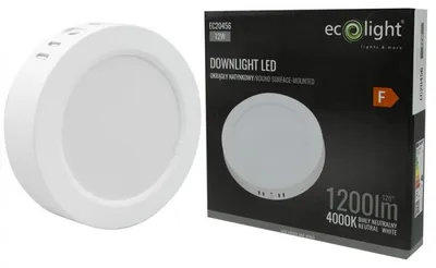 Image de Spot en saillie blanc 17 cm LED 12W rond 4000K neutre Downlight Ecolight EC20456