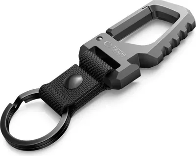 Zdjęcie produktu dla Tech-Protect Slidelock Carabiner Keychain Gunmetal