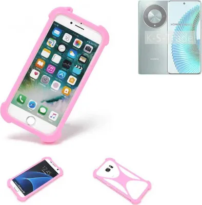 Produktbild von K-S-Trade Handy Hülle kompatibel mit Honor Magic6 Lite Schutz Hülle Bumper Silikon Schutz Hülle Cover Case Silikoncase Silikonbumper TPU Softcase