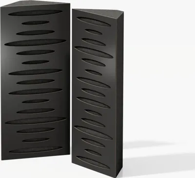 Zdjęcie produktu dla 2-pak - Wąska akustyczna narożna pułapka basowa | rozmiar: 23 x 50 cm | kolor: (czarny, Pulse-mini)