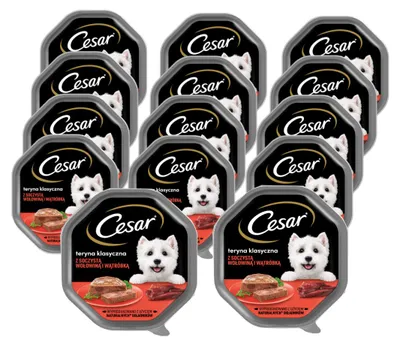 Productafbeelding van Cesar® 131939002 Cesar® Hunde-Nassfutter mit saftigem Rind & Leber 14x 150,0 g