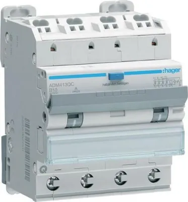 Produktbild von Hager FI-LS 4P 6KA B13A 30MA A QC/QB (ADM413QC)