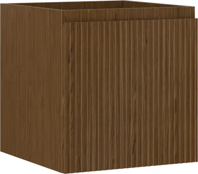 Produktbild von Mexen Rivel Badezimmerschrank für Waschbecken 45 cm, 1 Schublade, geriffelt, Nussbaum - 91A20-04547-1-BF86