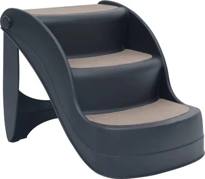 Produktbild von vidaXL Hundetreppe mit 3 Stufen Klappbar Dunkelgrau