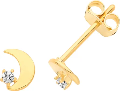 Productafbeelding van Oorbellen voor dames, goud 375/1000 met zirconiumoxide - 5mm * 4mm; TRS26622