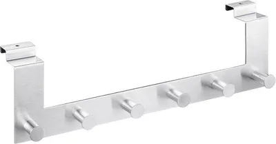 Produktbild von Famanu Türhakenleiste - 6 Haken - Silber - Edelstahl