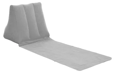 Produktbild von Aufblasbare Reismatte mit Rückenlehne, wasserfest, grau, 1 Stück, für Camping und Strand