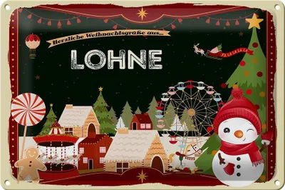 Produktbild von Blechschild Weihnachten Grüße LOHNE FEST 30x20cm