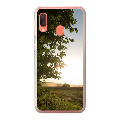 Produktbild von MuchoWow® Handyhülle Schutzhülle Hülle für Samsung Galaxy A20e Traktor - Bauernhof - Sonne Silikon Softcase Handy Hülle - Abdeckung