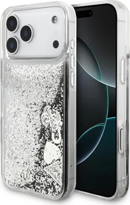 Image de Etui Guess Liq. Glitter Charms Do Iphone 17 Pro Srebrny
