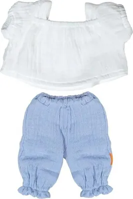 Image de Vêtements d'été pour poupées Miniland Blouse et pantalon 38cm coton