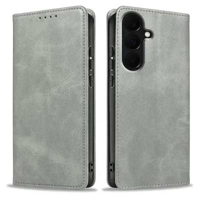 Produktbild von Handyhülle für Samsung Galaxy A27 5G Kunstleder Flip Cover Hülle Handytasche Case Kartenfach Farbe: Grau