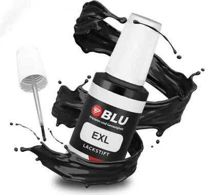 Produktbild von BLU Auto Lackstift Schwarz kompatibel für Peugeot EXL Noir Obsiden Nacre | Auto Lack Reparatur Ausbesserungslack
