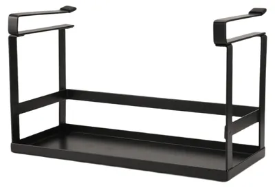Produktbild von Kräuterorganizer für unter ein Regal, in einen Schrank, an einen Kleiderbügel, Kräuterflaschenhalter, Aufbewahrungskorb, Küchenaccessoire, schwarz