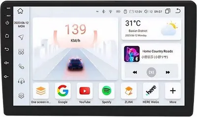 Zdjęcie produktu dla Radio samochodowe z Bluetooth i CarPlay do Jeep Compass, Patriot, Chrysler 300c, Sebring, Liberty i Dodge Wrangler – multimedialny odtwarzacz wideo z nawigacją – kompatybilne z Apple i Android – zestaw stereo z systemem nawigacyjnym – 4 GB pamięci RAM, 32 GB pamięci – wyświetlacz 10,1 cala