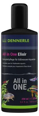 Produktbild von Dennerle All in One Elixir, 250 ml - Die Aquarium Einfach-Pflege für Fische, Garnelen, Pflanze, Filter und Wasser