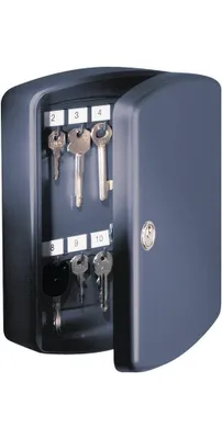 Produktbild von BURG-WÄCHTER Schlüsselbox KB 24 S, abschließbar mit Schlüssel, 24 Haken, Stahlblech