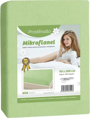 Obrázok produktu pre Prestieradlo z mikroflanelu - zelené - 90x200