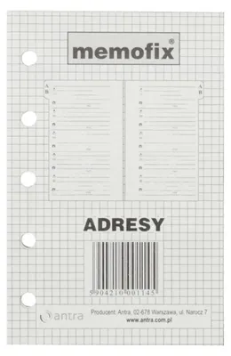 Productafbeelding van Inlegvel voor agenda A7 2026 MEM/M, adresboek, afmetingen 110x74 mm
