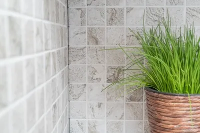 Produktbild von Handmuster Mosaikfliese Naturstein Optik graubeigestich Struktur Fliesenspiegel MOS16-HWA4LG_m