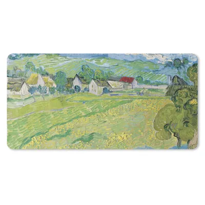 Produktbild von MuchoWow® Mauspad Mousepad Les Vessenots in Auvers - Vincent van Gogh 60x30 cm - Mousepads - Maus Mat - Pad - Mausunterlage - Nachhaltig