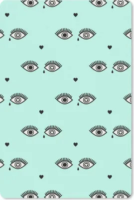 Produktbild von MuchoWow® Mauspad Mousepad Mädchen - Augen - Herzen - Muster - Mädchen - Kinder - Kinder 18x27 cm - Mousepads - Maus Mat - Pad - Mausunterlage