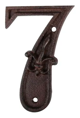 Produktbild von hausnummer 7 11,8 x 8 cm Gusseisen dunkelbraun