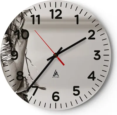 Produktbild von Wanduhr - Rund - Glasuhr - Frau Armband Jahrgang - 30x30cm - Schleichendes Uhrwerk - Lautlos - zum Aufhängen bereit - Dekoration Modern - Wanddekoration aus Glas - C4AR30x30-4839