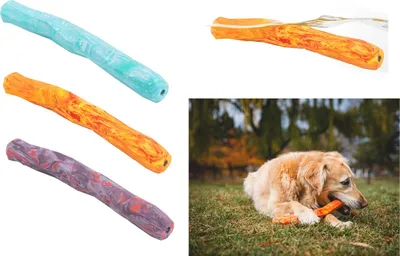 Produktbild von Ruffwear Gnawt-a-Stick Spielzeug Stock 4 x 30 cm, Farbe:Salamander Orange