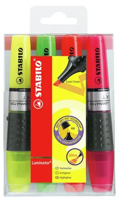 Produktbild von STABILO Textmarker - LUMINATOR - 4er Pack - gelb, grün, orange, pink