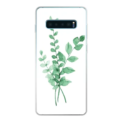 Produktbild von MuchoWow® Handyhülle Schutzhülle Hülle für Samsung Galaxy S10 Plus Aquarelle - Blätter - Pflanzen Silikon Softcase Handy Hülle - Schutzhülle