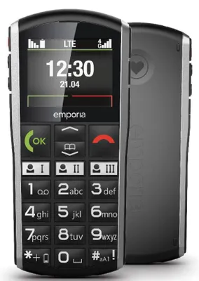 Obrázek produktu pro Emporia SIMPLICITY-LTE, Na výšku, Single SIM, 5,08 cm (2"), Bluetooth, 1200 mAh, Černá, Stříbrná