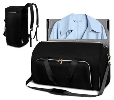 Produktbild von Reisetasche für Kleidung, Handgepäcktasche, wandelbare Anzugtasche für Männer und Frauen, 2-in-1 Hängetasche, Business-Reisetasche, 53,3 x 33 x 30,5 cm