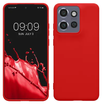 Produktbild von kwmobile Handyhülle für Motorola Edge 60 Neo / Edge 50 Neo / ThinkPhone 25 Hülle - TPU Case - Kabelloses Laden - Schutzhülle Cover in Klassisch Rot