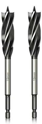 Produktbild von Holzbohrer 19mm x 165mm Selbstvorschub 1/4 Zoll Sechskantschaft 2 Stück